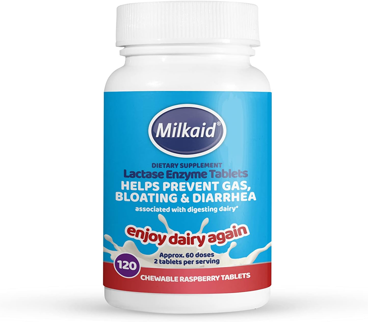 lactase-enzyme-drops-tablets-for-lactose-intolerance-relief---prevents-gas-bloating-diarrhea---dairy-digestive-supplement---05-fl-oz-120-raspberry-flavored-tablets-5