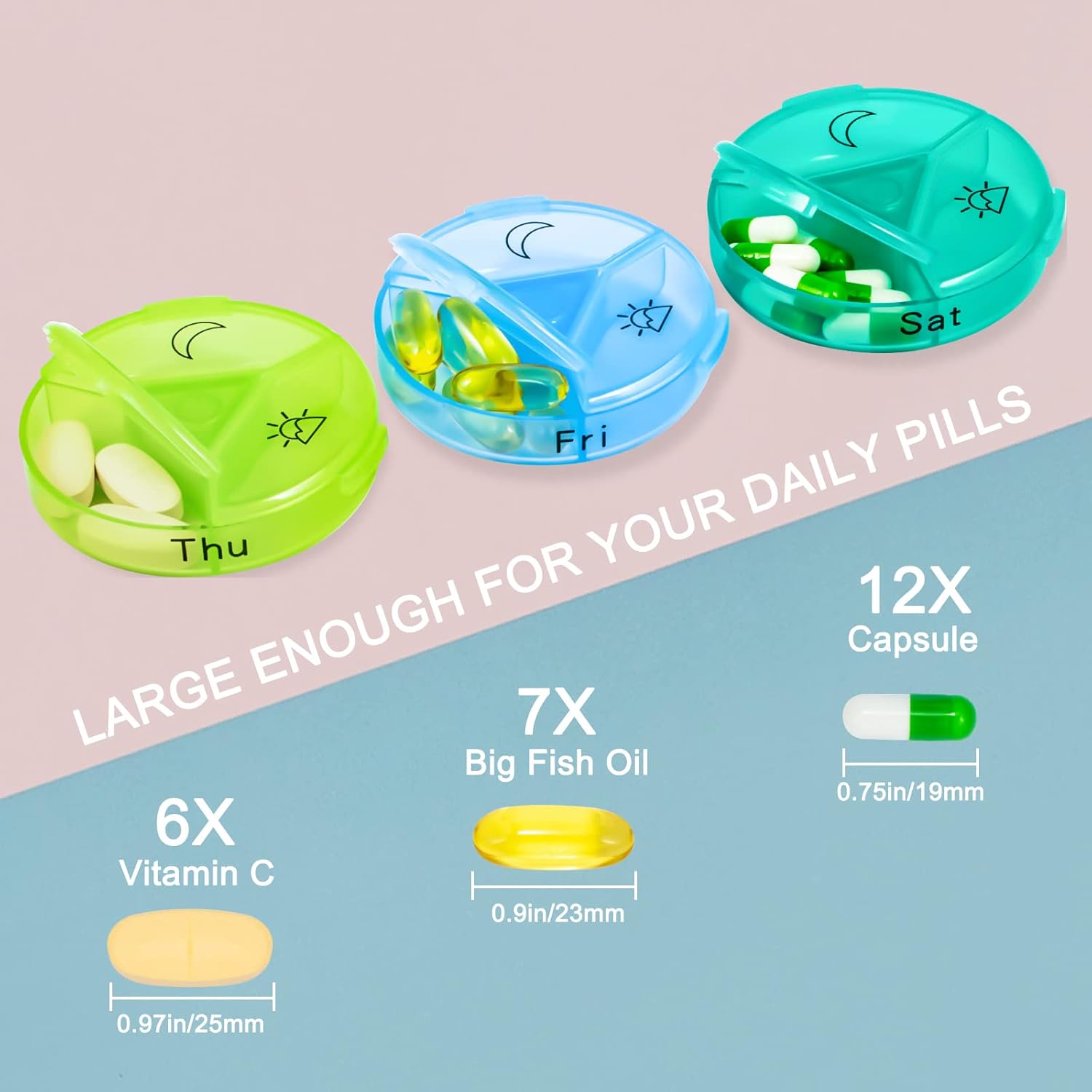 chrxbei-weekly-pill-organizer-with-large-compartments-for-vitamins-and-supplements---bpa-free-medicine-container-for-3-times-a-day-7-days---black-2