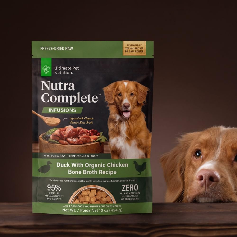 freeze-dried-raw-dog-food-with-antioxidants-and-amino-acids---nutra-complete-bone-broth-infusions-by-ultimate-pet-nutrition-1-lb-duck-4