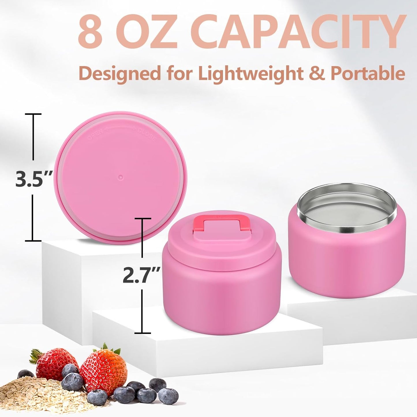 8oz-kids-thermo-stainless-steel-food-container-for-hot-and-cold-food---small-lunch-thermos-with-wide-mouth-for-preschool-travel---pure-pink-3