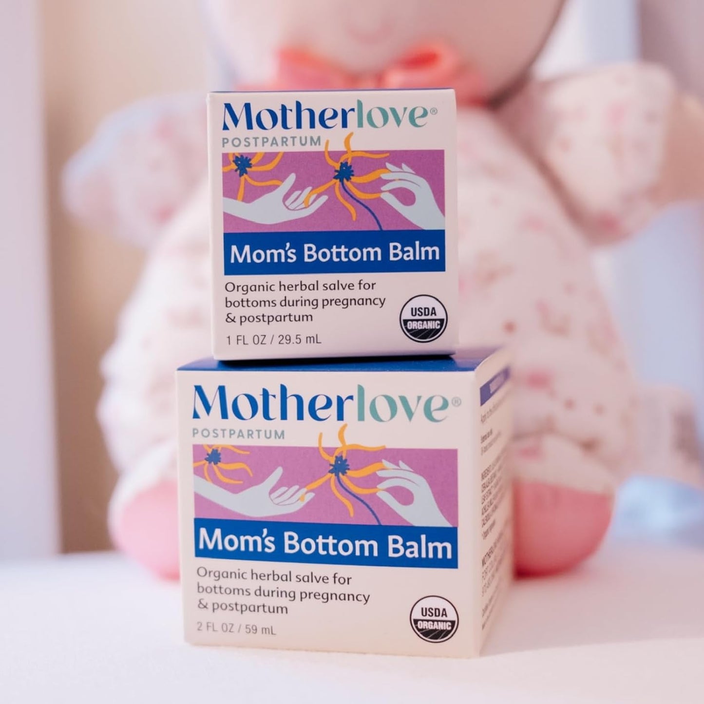 Organic Herbal Salve for Pregnancy & Postpartum with Witch Hazel - Motherlove Mom's Bottom Balm (2 oz) - Non-GMO Ointment - Espot.com.au