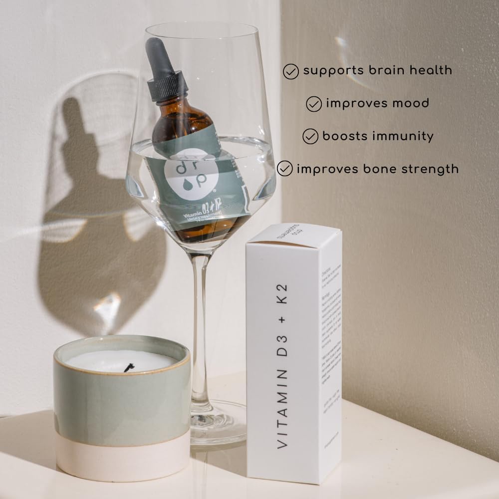 Liquid Elderberry and Vitamin D3+K2 Drops Bundle - Immune Support and Bone Health Supplement Combination - Espot.com.au
