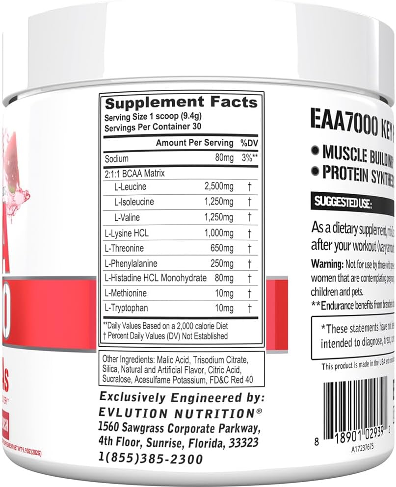 evlution-nutrition-eaa7000-watermelon-splash-powder---muscle-building-recovery-supplement---7g-amino-acids-5g-bcaas---endurance-energy-support---30-servings-2