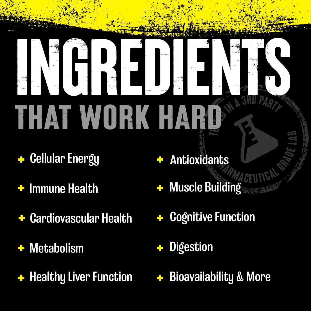 Animal Pak All-in-One Vitamin & Supplement Powder - Zinc, Vitamins C, B, D, Amino Acids, Immune Support, Digestive Enzymes - Daily Multivitamin for Women & Men - 60 Scoops - Espot.com.au