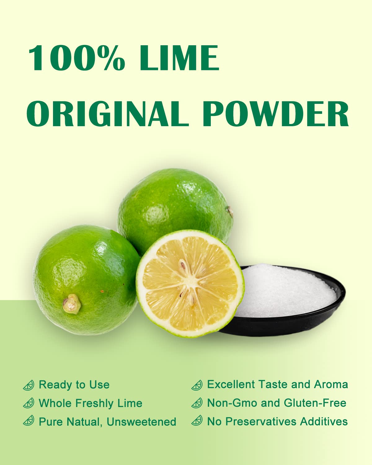 Freeze Dried Lime Powder for Cocktails, Drinks, Smoothies & Cooking - 7.06 Oz - Espot.com.au