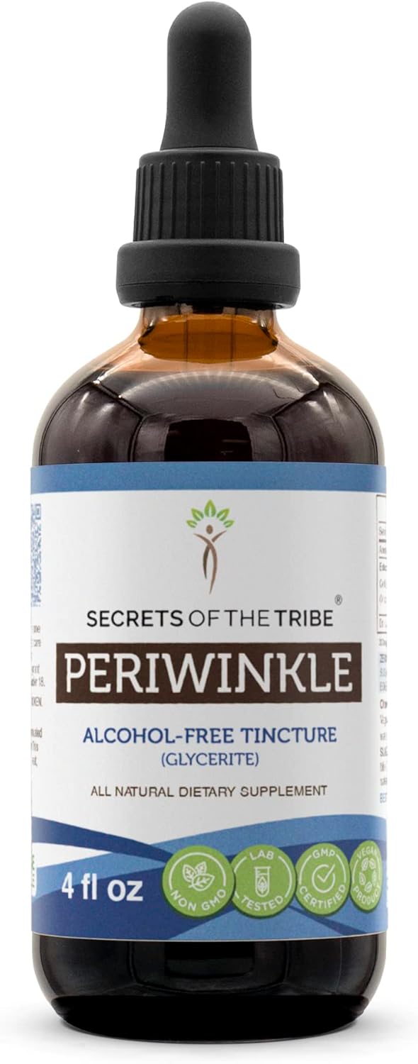 periwinkle-alcohol-free-liquid-extract---vinca-major-dried-herb-tincture-supplement-4-fl-oz-by-secrets-of-the-tribe-1