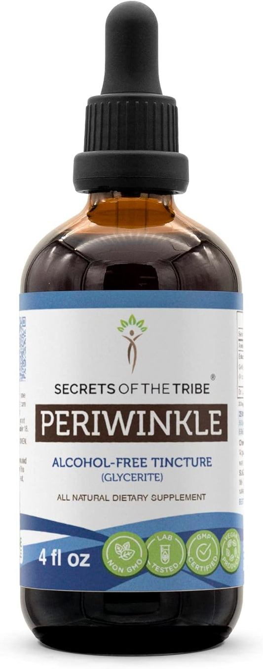 periwinkle-alcohol-free-liquid-extract---vinca-major-dried-herb-tincture-supplement-4-fl-oz-by-secrets-of-the-tribe-1