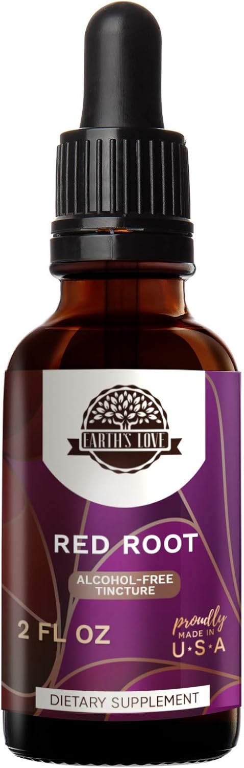 HerbEra Earth's Love Red Root Herbal Extract Tincture - Alcohol-Free Super Concentrated Wildcrafted Red Root - 2 Fl Oz Bottle - Espot.com.au