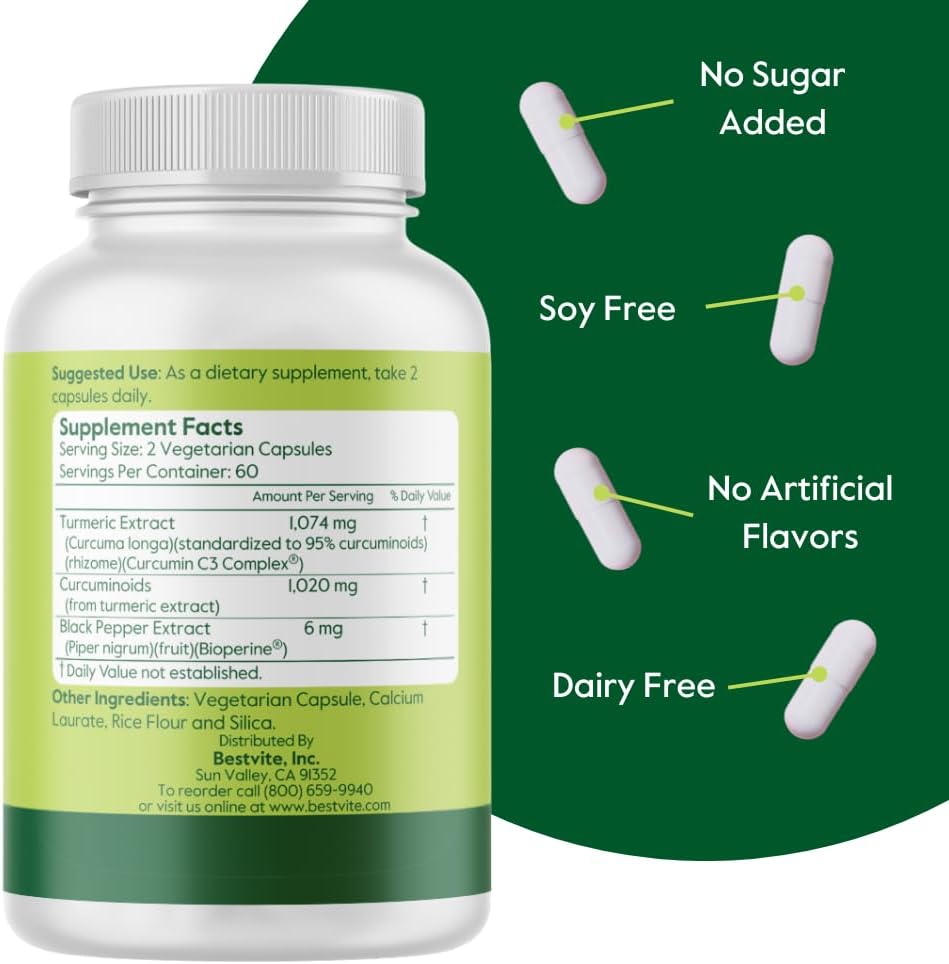 premium-curcumin-supplement-510mg---120-vegetarian-capsules-with-bioperine-curcumin-c3-complex---95-curcuminoids---vegan-non-gmo-gluten-free---no-stearates---bestvite-2