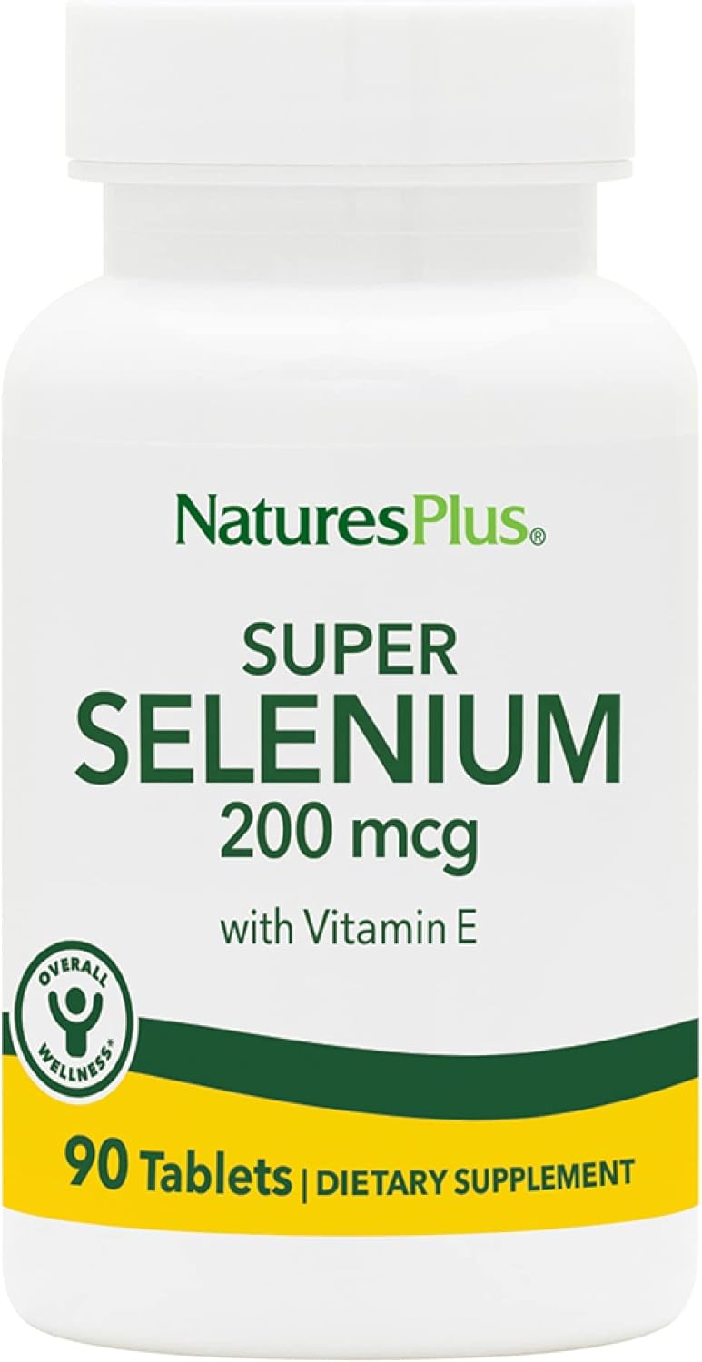 natures-plus-super-selenium-complex-200-mcg---90-vegetarian-tablets---essential-mineral-supplement-with-vitamin-e-for-healthy-thyroid---antioxidant---gluten-free-1