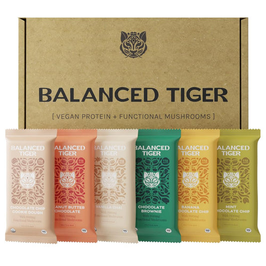 usa-made-organic-vegan-protein-bars-with-functional-mushrooms-adaptogens---sampler-pack-of-6-bars-1500mg-lions-mane-chaga-reishi-cordyceps-1