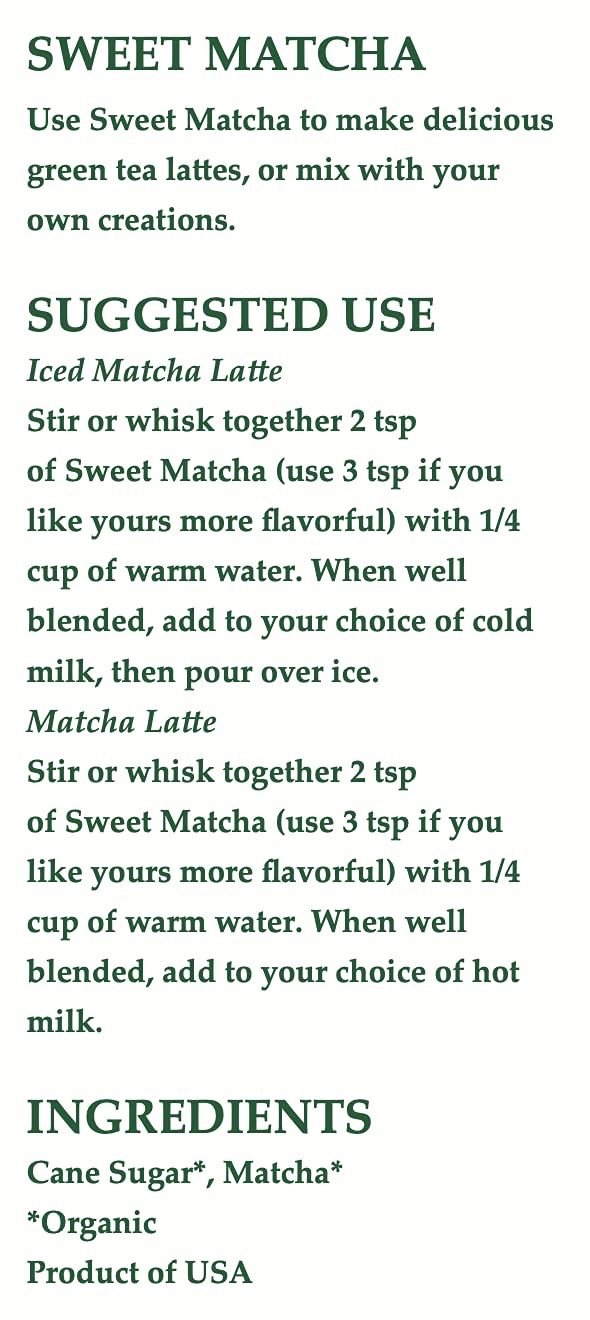 chrie-sweet-heart-organic-sweet-matcha-green-tea-powder---cafe-style-blend-16-oz---packaging-may-vary-2
