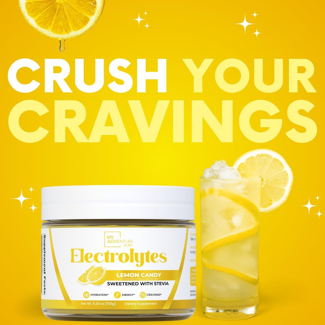 zero-sugar-lemon-candy-electrolytes-powder---natural-energy-hydration-drink-mix---vegan-keto-paleo---caffeine-free---37-servings-2
