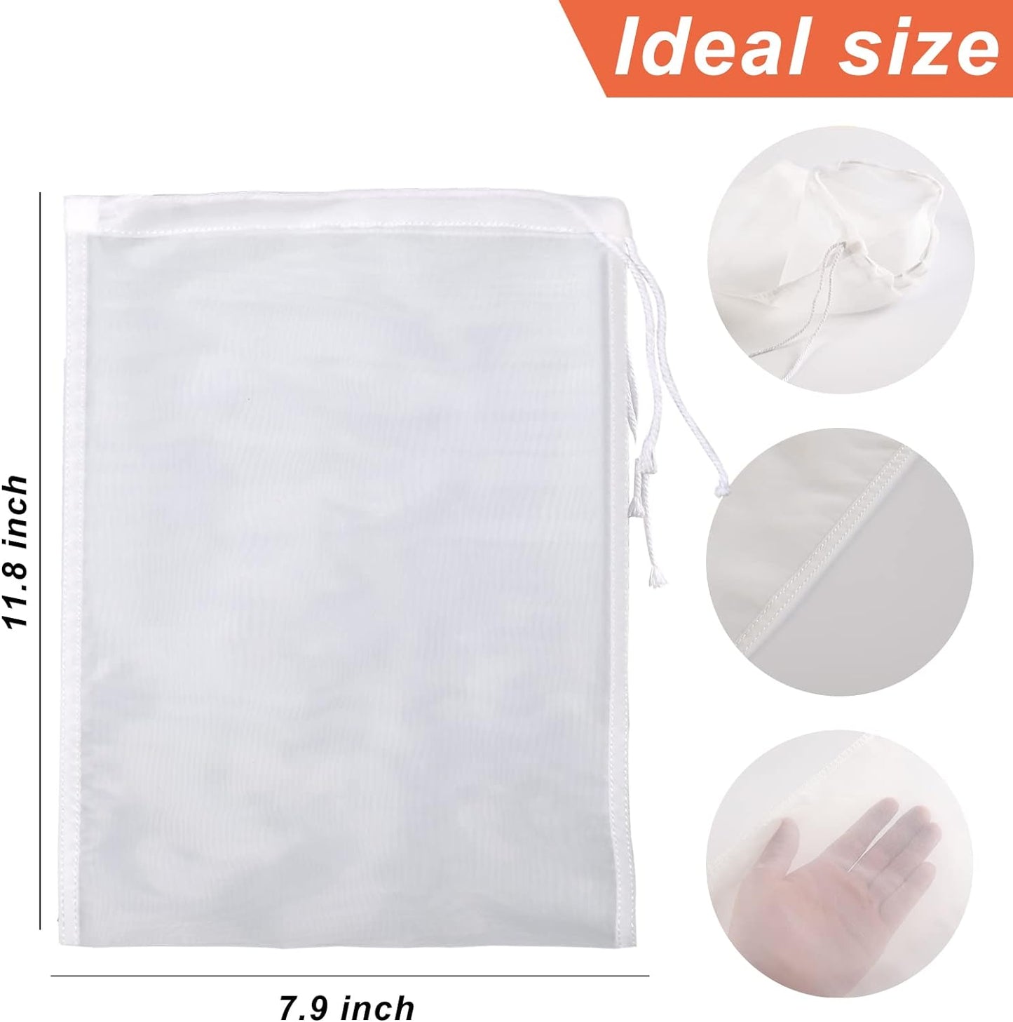 set-of-4-kimmama-nut-milk-bags---food-grade-nylon-strainers-for-juice-milk-coffee-and-soup---79-x-118-inch-cheese-cloth-bags-2