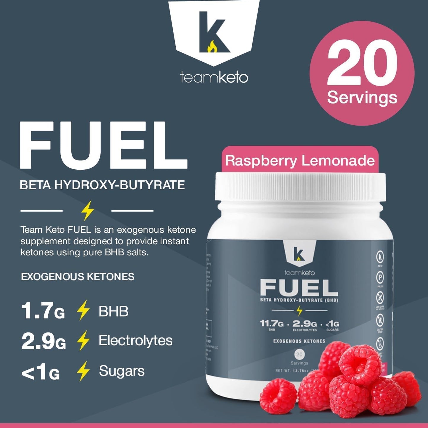 teamketo-exogenous-ketones-powder---raspberry-lemonade-flavor-436g-pure-keto-bhb-salts-dairy-gluten-free---best-pre-workout-supplement-for-energy-boost-and-mental-performance-8