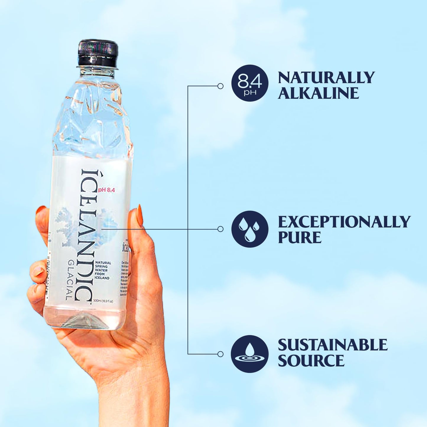 30 Count of Icelandic Glacial Natural Spring Alkaline Water, 11.16 Fl Oz - Pure and Refreshing Hydration in Convenient Packaging - Espot.com.au