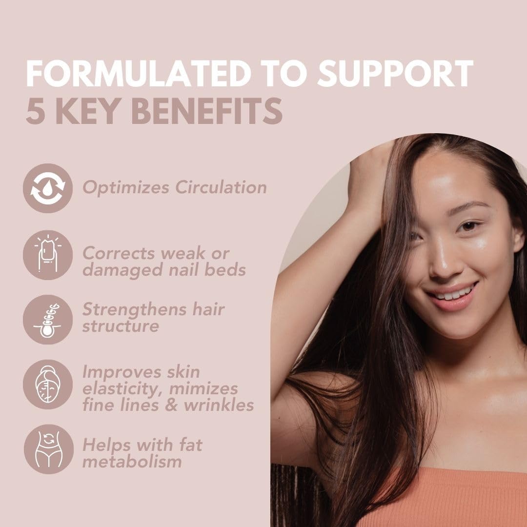 Beauty Skin 25+ Supplement with Hydrolyzed Collagen, Hyaluronic Acid, and Vitamins for Healthy Skin, Hair, and Nails - Espot.com.au