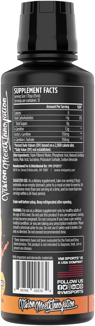 vmi-sports-l-carnitine-3000-liquid-supplement---peach-mango-flavored-zero-calorie-zero-sugar-keto-friendly-for-men-and-women---3000mg-carnitine-31-servings-16-fl-oz-4