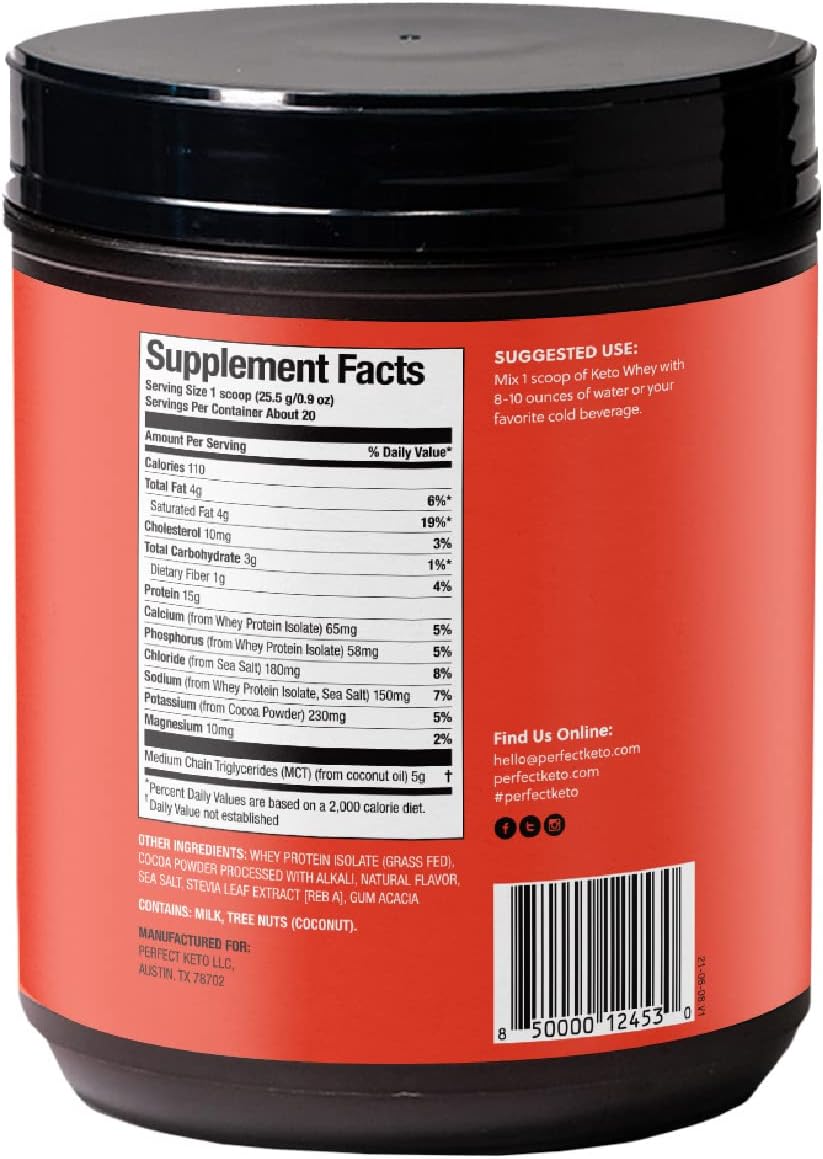 Delicious Chocolate Whey Protein Isolate Powder - 100% Grass Fed, All Natural, No Artificial Ingredients - Gluten & Soy Free - Espot.com.au