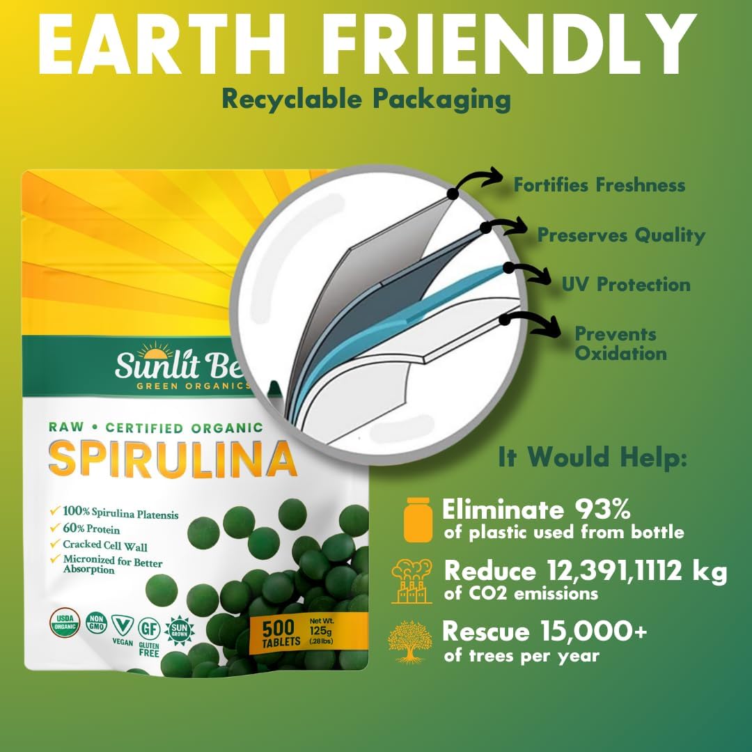 usda-organic-spirulina-tablets---immune-support-energy-boost-with-chlorophyll---vegan-non-gmo-superfood-tabs---500-green-organics-tablets-7