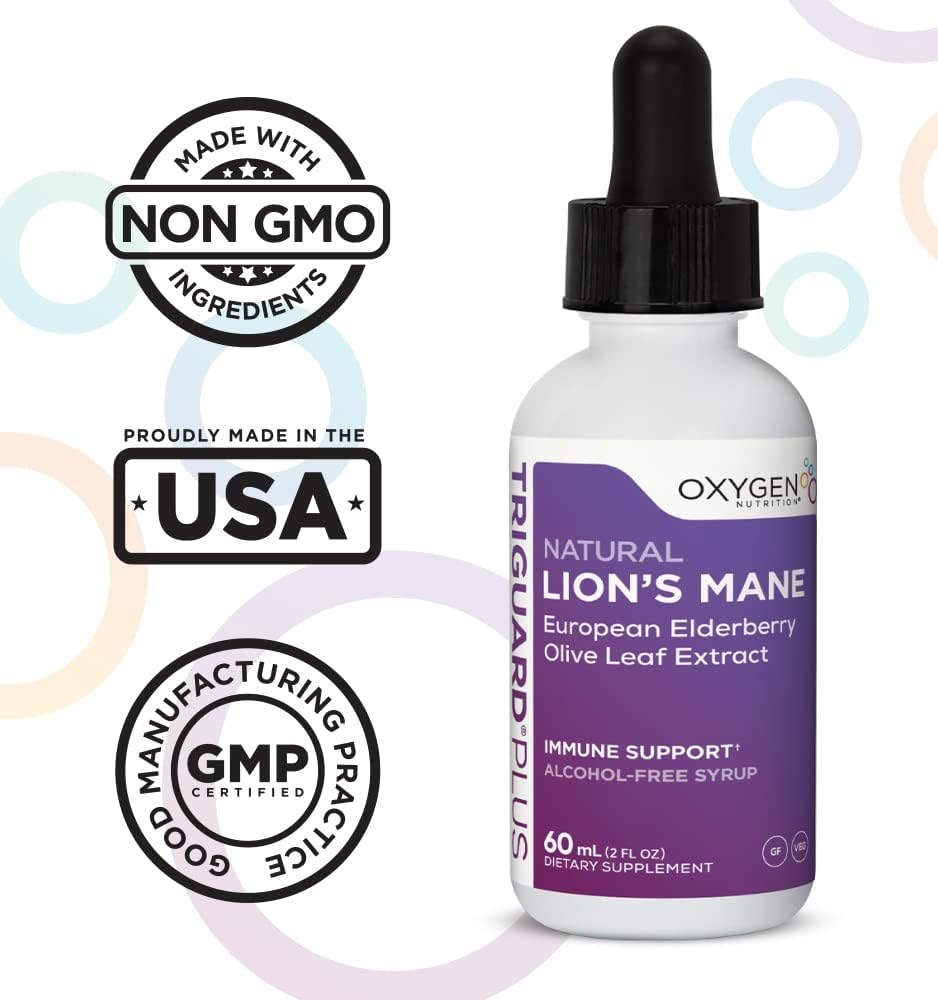 2 fl oz Liquid Lions Mane Nootropic Supplement for Mental Clarity, Focus, Memory, Immune Support & Energy - Alcohol-Free, Non-GMO, Made in USA - Espot.com.au