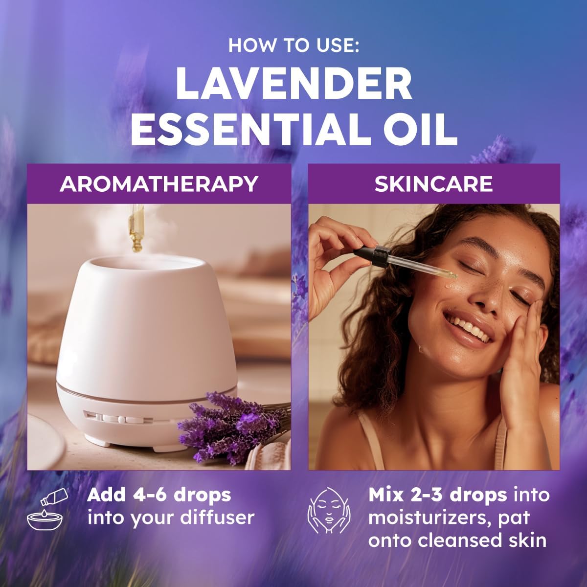 4oz KUKKA Lavender Essential Oil for Skin & Hair - 100% Pure Natural Oil for Diffuser, Aromatherapy, DIY Soap Making - Calming Relaxation & Body Scent - Espot.com.au