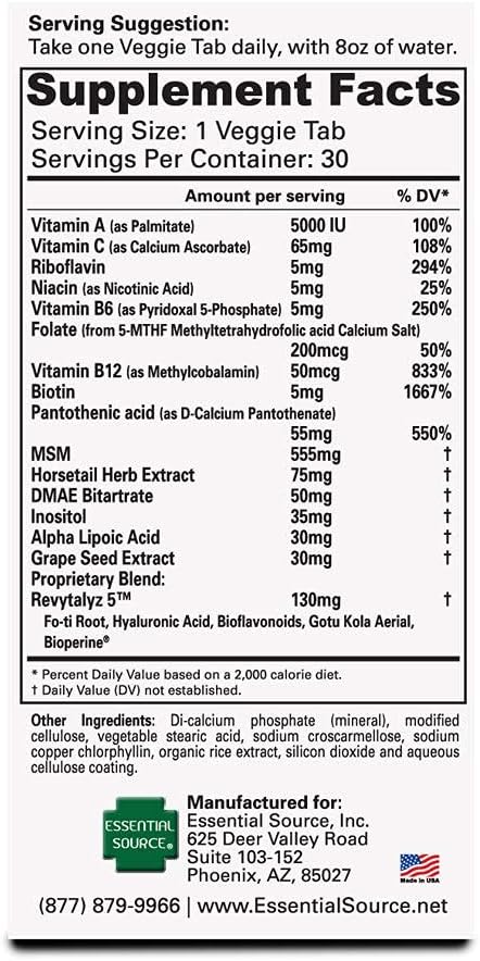 High Strength Biotin Supplement for Hair, Skin, and Nails - 30 Vegetarian Tablets - Supports Hair Growth and Health with Vitamin A, C, B12 - 5000 MCG Hair Skin and Nails Vitamins for Men and Women - Espot.com.au