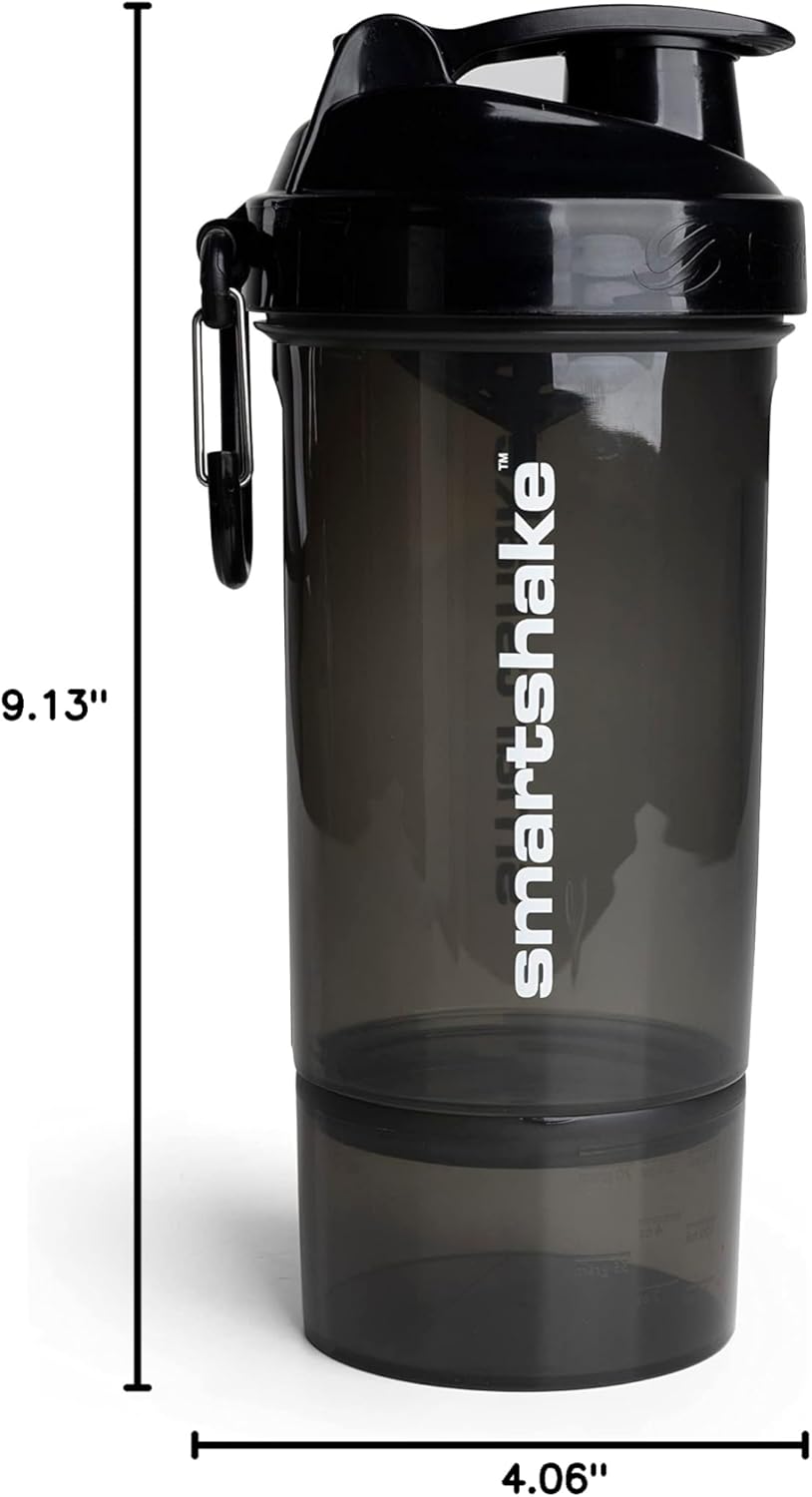 black-smartshake-o2go-one-800ml-protein-shaker-bottle-with-leakproof-lid---bpa-free---27-oz-capacity---ideal-for-men-and-women-6