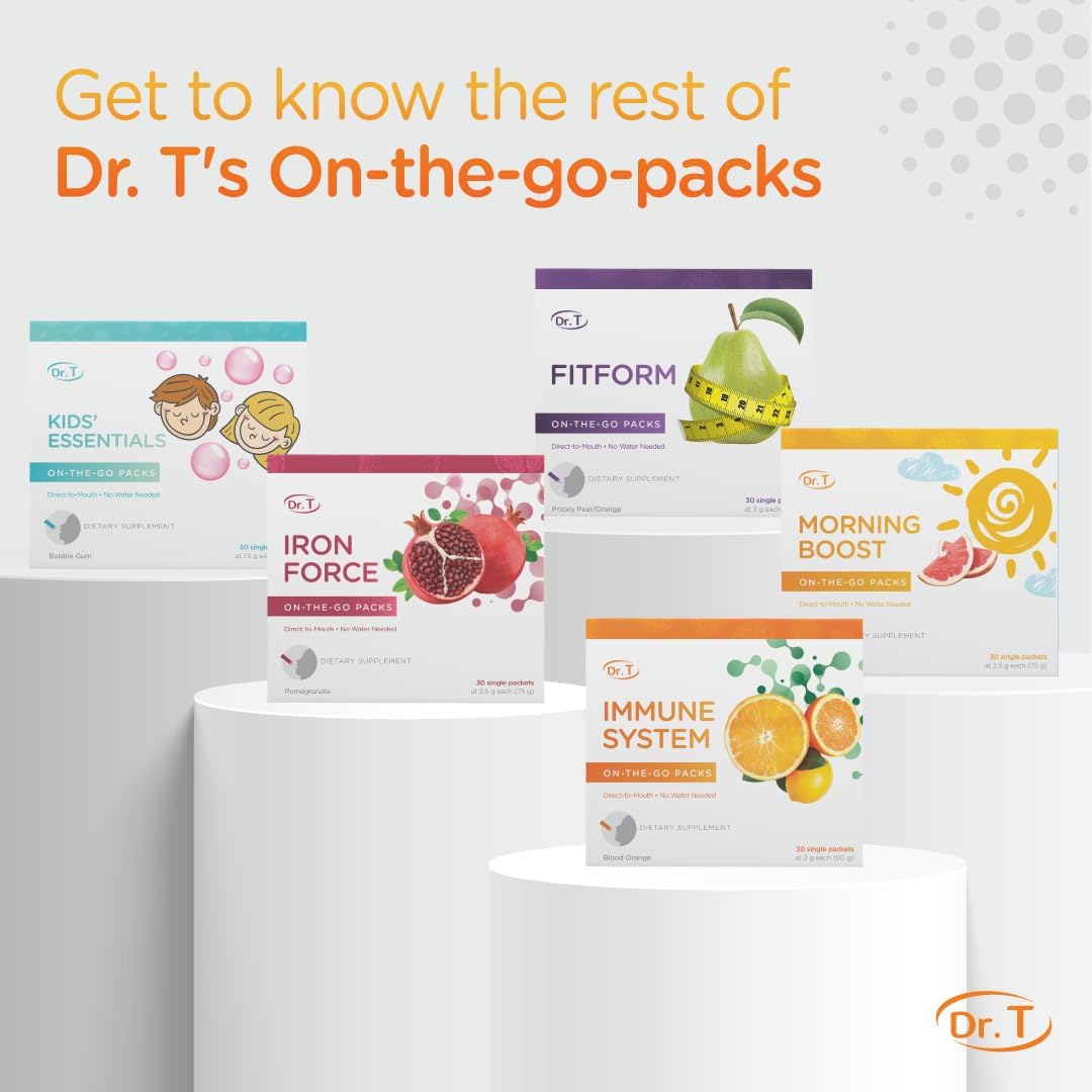 On-The-Go Immune System Booster Powder Packs - Natural Defense Support for Overall Well-Being - 30 Single-Serve Packs - Espot.com.au
