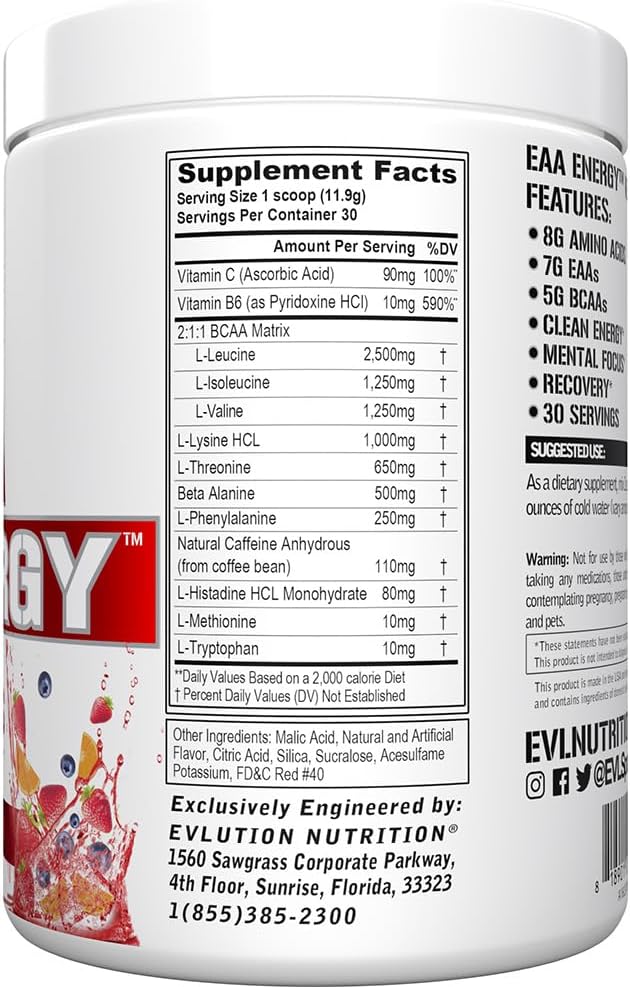 evlution-nutrition-eaa-energy-powder---pre-post-workout-supplement---muscle-recovery---7g-eaas-5g-bcaas---clean-energy-with-caffeine---fruit-punch---30-servings-2