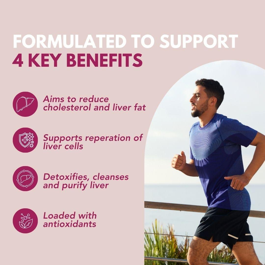 Liver Support Supplement with Milk Thistle, Artichoke, Buckwheat, Methionine, Curcumin - Herbal Liver Detox Capsules for Detoxification - Plant-Based Formula (90 Caps) - Espot.com.au