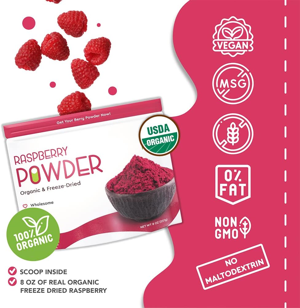 organic-freeze-dried-raspberry-powder---8-oz-usda-certified-smoothie-baking-powder-high-in-potassium-rich-in-fiber-juice-powder-3
