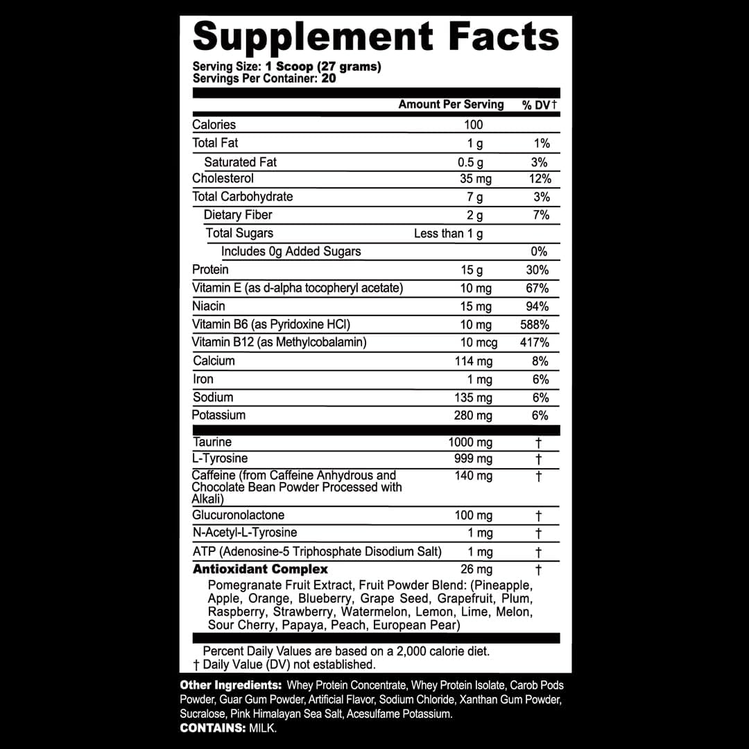 chocolate-g-fuel-protein-energy-drink-powder---pre-workout-caffeine-mix-for-gaming---sugar-free-focus-amino---vitamin-antioxidants---19oz-20-servings-6