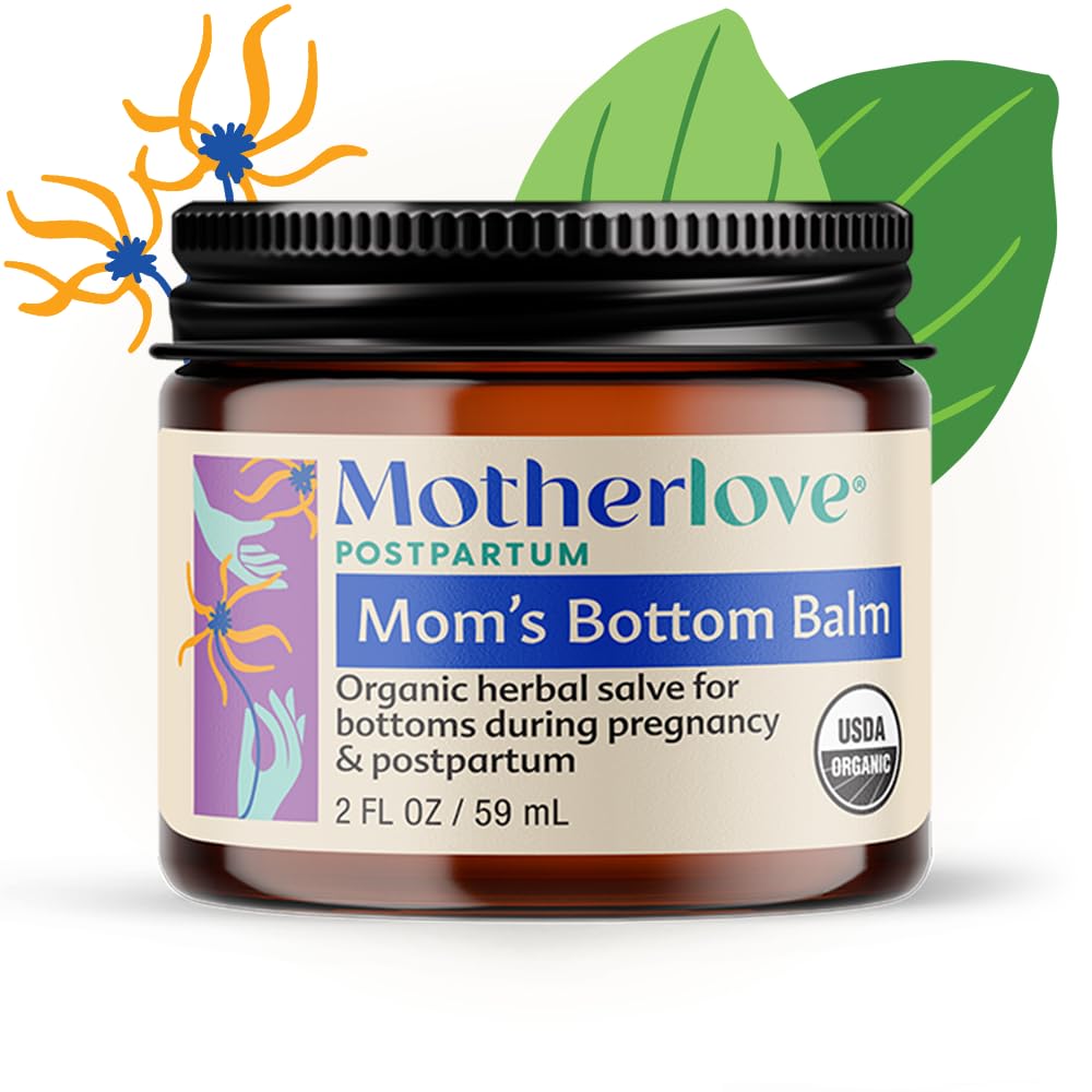 Organic Herbal Salve for Pregnancy & Postpartum with Witch Hazel - Motherlove Mom's Bottom Balm (2 oz) - Non-GMO Ointment - Espot.com.au