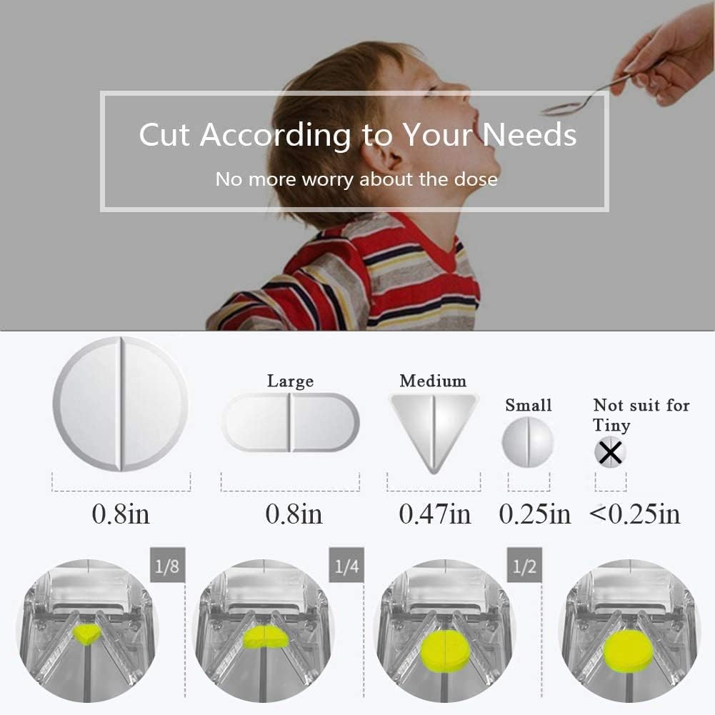 johnbee-pill-cutter-with-shield-keychain-holder---best-for-smalllarge-pills-vitamins---usa-designed-splitter-gray-2