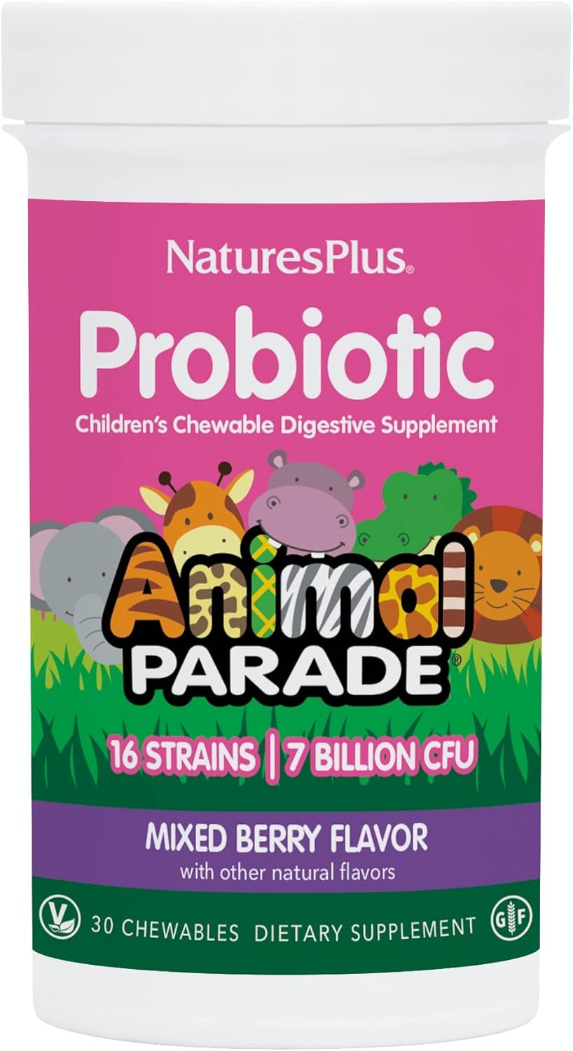 naturesplus-animal-parade-probiotic-chewables---mixed-berry-flavor---30-count---childrens-digestion-support---vegan-gluten-free---30-servings-1