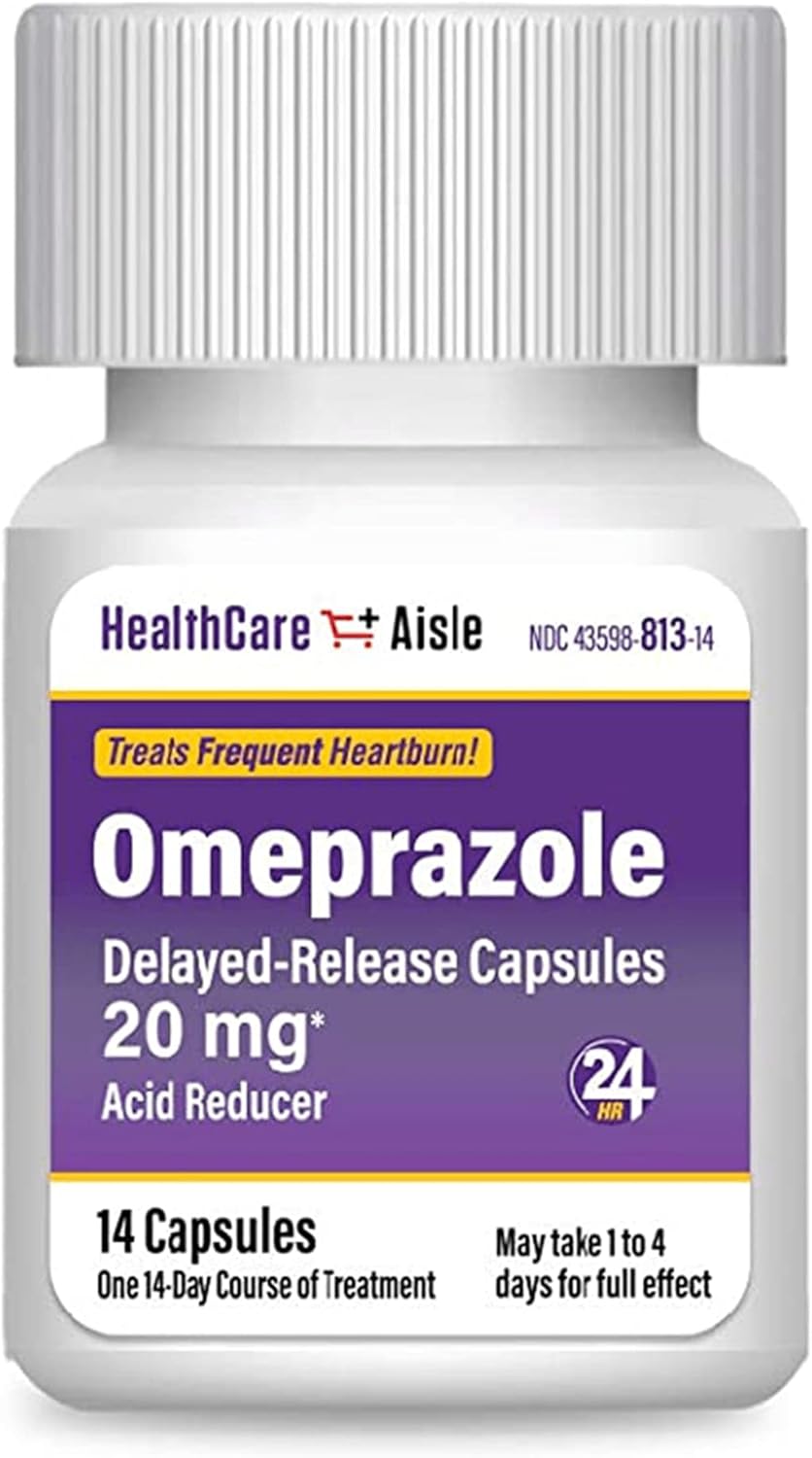 Omeprazole 20 mg - 14 Delayed-Release Capsules - Acid Reducer for Frequent Heartburn - HealthCareAisle - Espot.com.au
