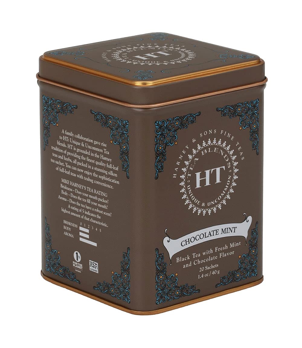harney-and-sons-chocolate-mint-flavored-black-tea---20-sachets-in-tin---premium-quality-tea-blend-1