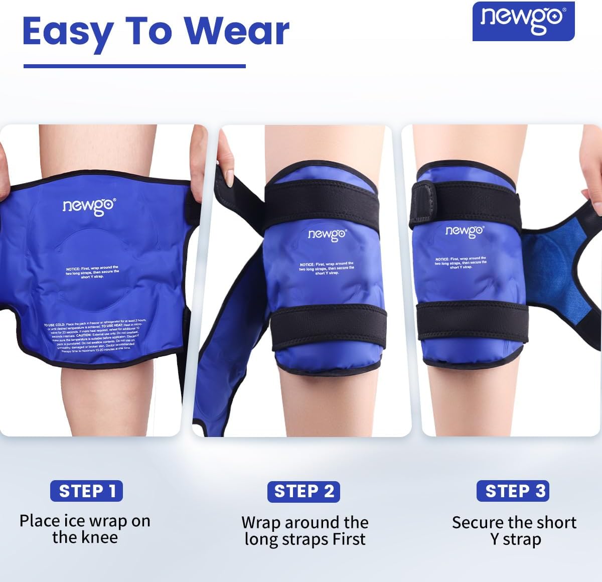 Reusable Gel Ice Pack Wrap for Knee Surgery Recovery - Cold Therapy for Injuries, Pain Relief, Swelling, Bruises - Fits Entire Knee - Espot.com.au