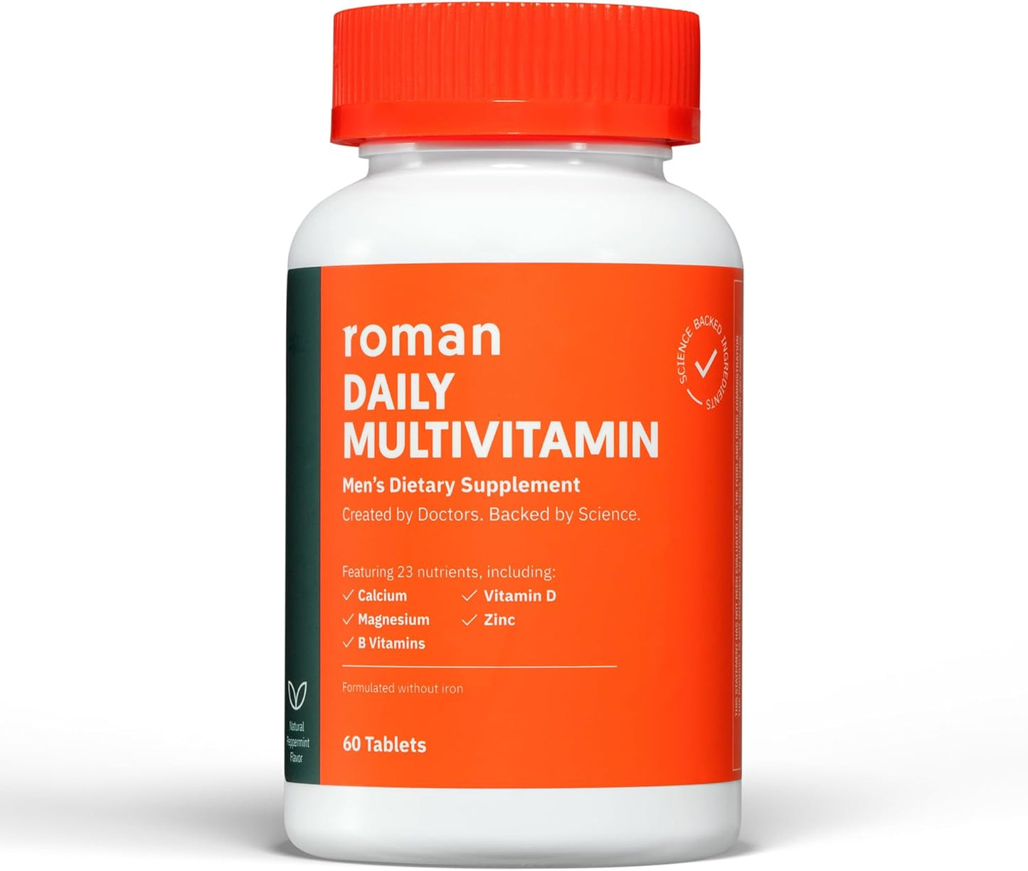 Men's Daily Multivitamin with 23 Key Nutrients for Physical, Brain, Heart Health - Includes Calcium, Magnesium, Zinc - 30-Day Supply - Espot.com.au