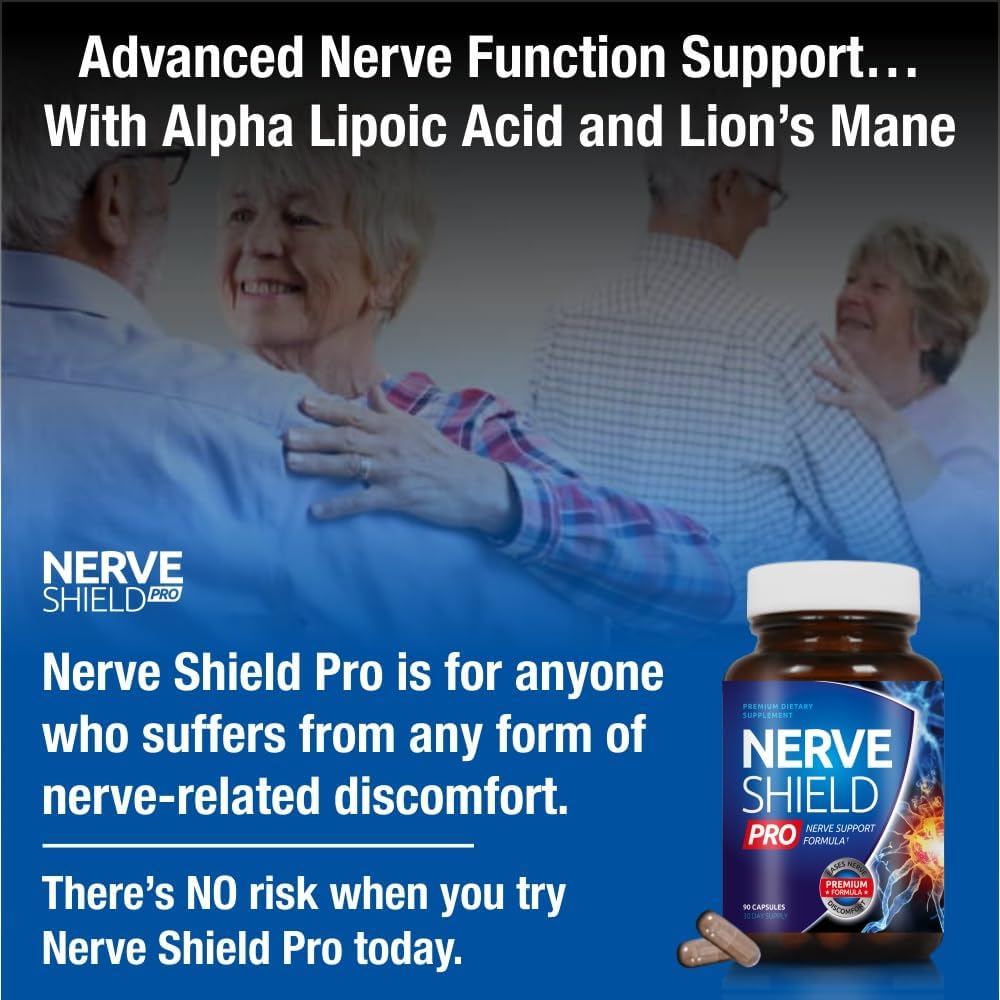 Advanced Nerve Shield Pro with Alpha Lipoic Acid & Lion's Mane - 10 Essential Ingredients for Long-Term Nerve Health - 1 Pack - Espot.com.au