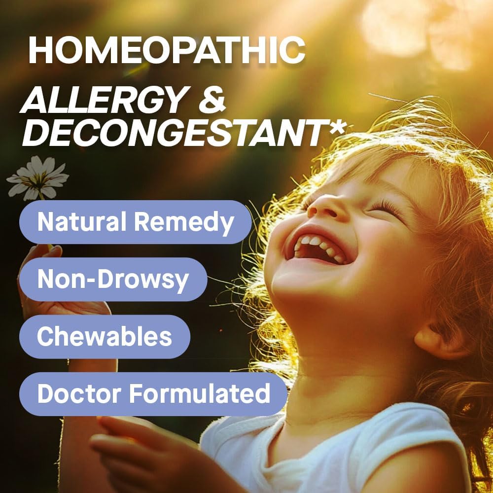 organic-acai-berry-flavored-kids-allergy-relief-chewables---non-drowsy-homeopathic-decongestant-medicine-for-children---60-tablets-4