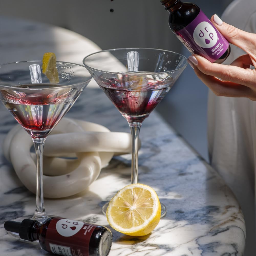 Elderberry and Vitamin B12 Liquid Drops Bundle - Immune Support and Energy Boost Drops - Espot.com.au