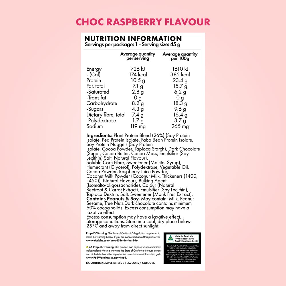 chocolate-raspberry-vegan-protein-bars---12-pack-of-low-calorie-plant-based-meal-replacement-bars-with-high-protein---dairy-free-and-nutritious-snacks-6