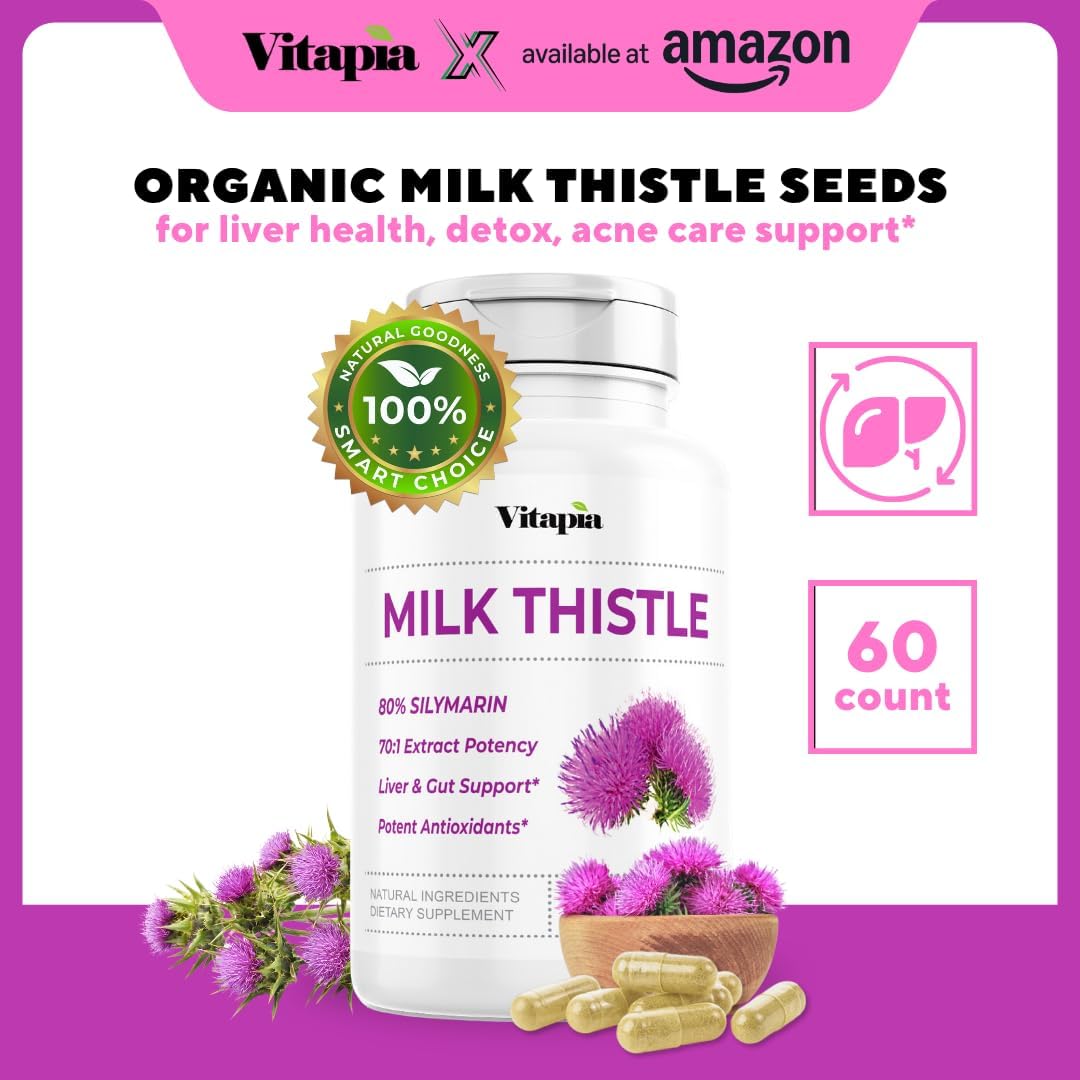 organic-milk-thistle-supplement---liver-cleanse-detox-repair---antioxidants---60-vegan-capsules---non-gmo---gluten-free---vitapia-liver-health-support-2