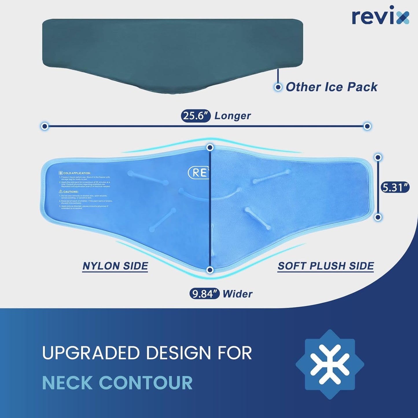 REVIX Neck Ice Pack: Reusable Shoulder Cooling Wrap for Comfort & Recovery. Hot Cold Gel Pack for Post-Workout Fatigue with Soft Plush Lining - Espot.com.au