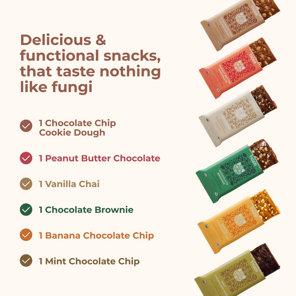 usa-made-organic-vegan-protein-bars-with-functional-mushrooms-adaptogens---sampler-pack-of-6-bars-1500mg-lions-mane-chaga-reishi-cordyceps-4