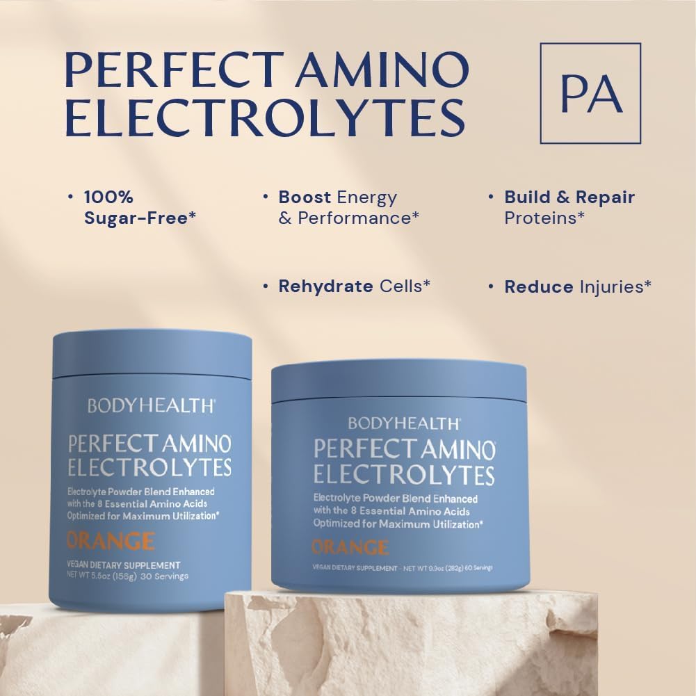 sugar-free-bodyhealth-perfectamino-electrolytes-powder---keto-hydration-drink-mix-with-trace-minerals---orange-flavor---60-servings-4