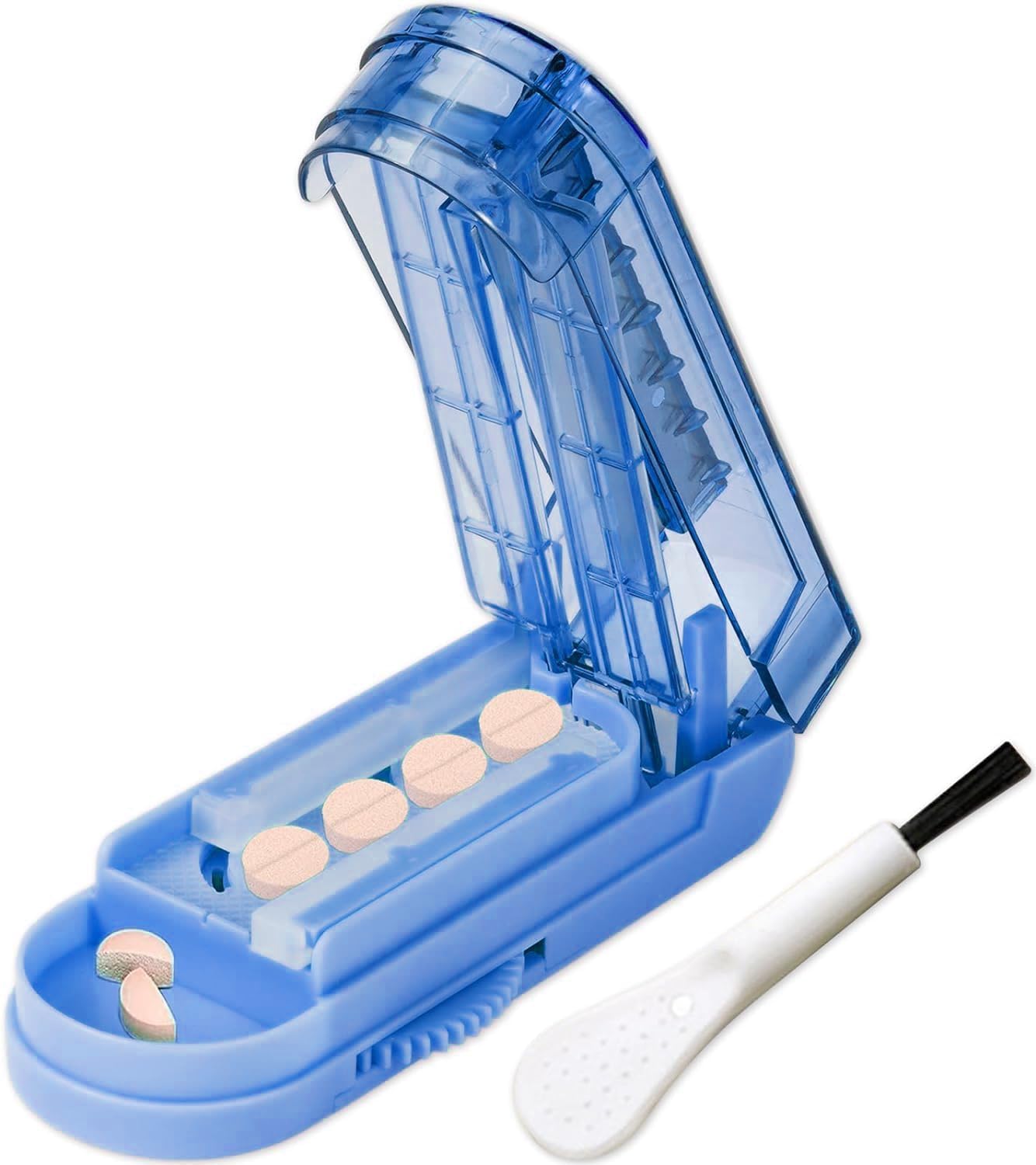 adjustable-pill-cutter-for-small-large-pills---sharp-blade-with-safety-guard---cut-multiple-pills-at-once---ideal-for-tiny-pills---klein-blue-1