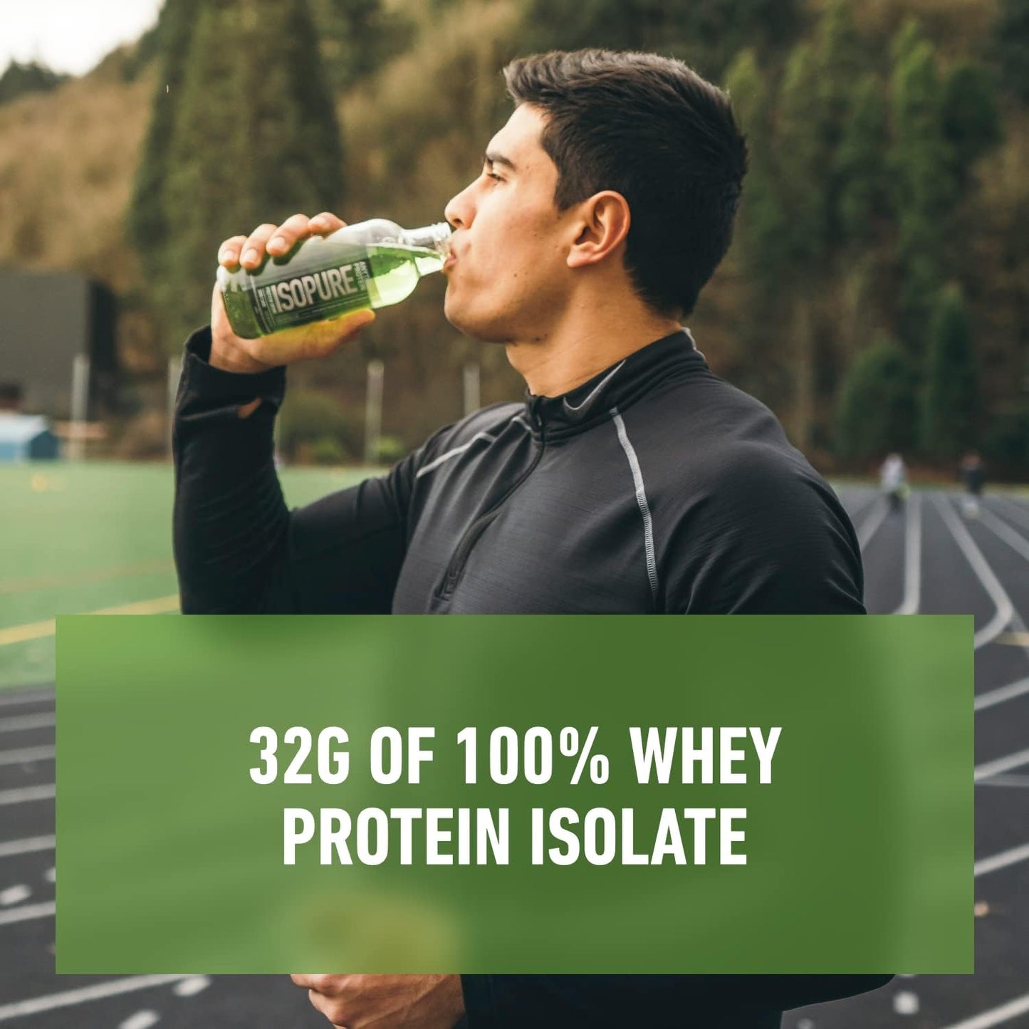 Clear Whey Protein Isolate Drink, Apple Melon Flavor, Zero Carb, 32g Protein, 16 Fl Oz (Pack of 12) - Espot.com.au